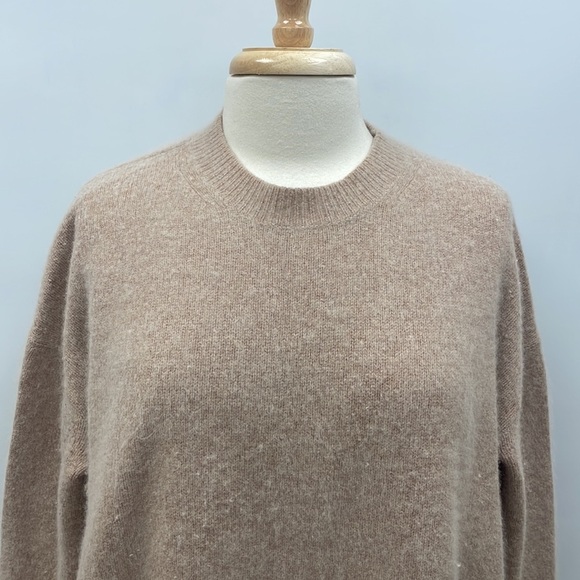 360 Sweater Wool Raccoon Blend Crewneck Long Sleeve Knit Pullover Pink Medium - Picture 2 of 8